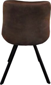 Scaun de sufragerie, ţesătură Velvet maro închis/negru, SAMIRA