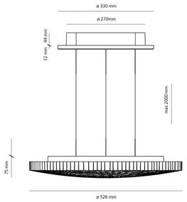 Lustră LED dimabilă pe cablu Artemide 0213010APP CALIPSO 4xLED/10,8W/230V 3000K