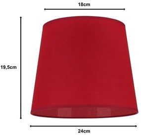 Duolla - Abajur pentru lampă de birou CLASSIC M E27, Ø 24 cm, roșu