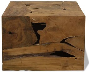 244557 vidaXL Măsuță de cafea, 50 x 50 x 35 cm, lemn de tec natural, maro