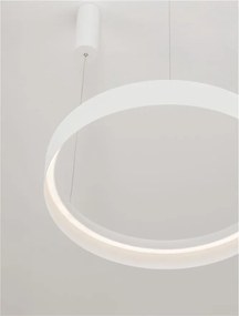 Lustra circulara aluminiu alb LED CCT LUMIA 60cm