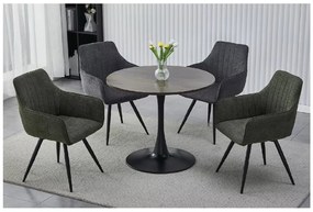 Masa rotunda de dining AMADEO II 90x90 cm, decor nuc