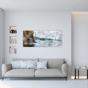 Tablou - Recif, acuarelă (120x50 cm)