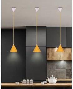 Lustră pe cablu VOSS 1xE27/40W/230V galbenă/albă