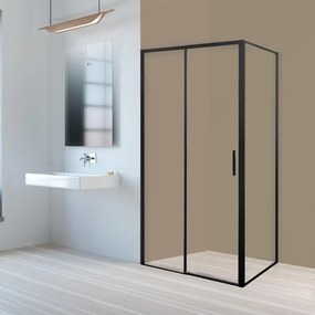 Cabină de duș asimetrică Silves 80x100 cu cădiță de duș