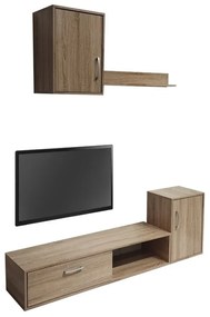 Ansamblu comoda TV Ranian melamin sonoma 130x36x27.5 cm