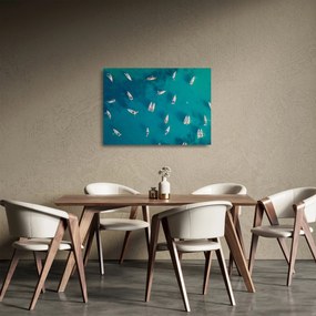 Tablou pe sticlă - Sailboats (70x50 cm)