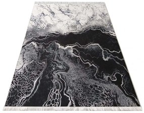 Covor gri antiderapant cu model abstract Lăţime: 160 cm | Lungime: 220 cm