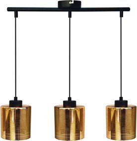 Candellux Cox lampă suspendată 3x60 W negru-auriu 33-59369