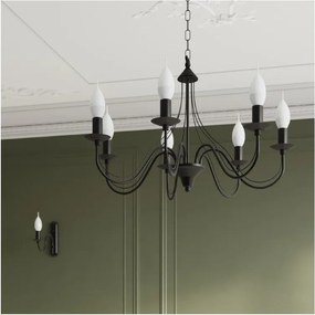 Lustră Sollux Floriano 5, negru