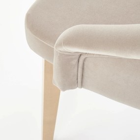 Scaun Toledo 2 velvet bej/stejar miere Solo 252