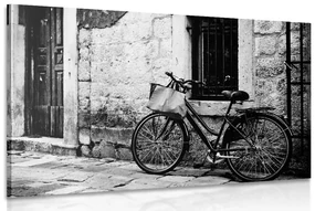 Tablou bicicleta retro în design alb-negru