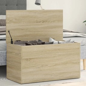 803059 vidaXL Cufăr de depozitare, stejar sonoma, 84x42x46 cm, lemn compozit