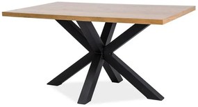 Masă de sufragerie 180 cm Cecily (stejar + negru mat) (pentru 6 până la 8 persoane). 1050072