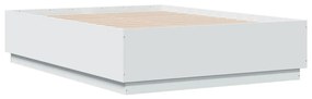 3209730 vidaXL Cadru de pat, alb, 140x190 cm, lemn prelucrat
