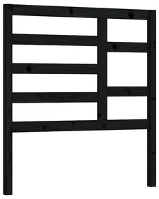 vidaXL Tăblie de pat, negru, 96x4x104 cm, lemn masiv de pin