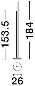 Lampa de podea LED design modern INTEC, alb