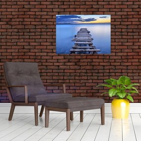 Tablou pe sticlă - Ponton, Zadar, Croația (70x50 cm)