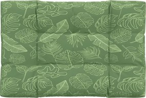 vidaXL Pernă de paleți, model frunze, 120x80x12 cm, textil