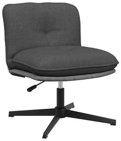 vidaXL Scaun de birou pivotant, gri închis, material textil
