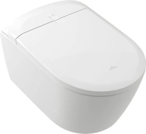 Set vas WC suspendat Villeroy&Boch Supreo Select rimless cu functie de bideu electric si capac softclose alb alpin