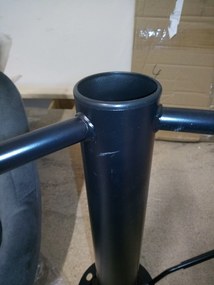 OFERTA Scaun de bar gri VELVET KAST cu picior negru II. calitate