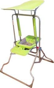 Leagan copii si bebelusi pentru interior si exterior Novokids™ Garden Swing, cadru metalic, 0+ ani, sezut reglabil in 3 trepte, pozitie somn, centura