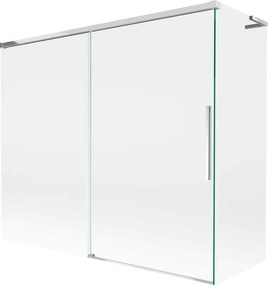 Mexen Rox L panou de baie, 2 uși glisante 180 + 80 x 150 cm, transparent, crom - 8C9L-180-080-01-00