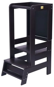 Turn de învățare negru din lemn de pin Montessori – Meowbaby