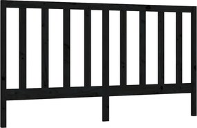 vidaXL Tăblie de pat, negru, 186x4x100 cm, lemn masiv de pin