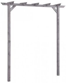 Pergolă de grădină, gri, 200x40x205 cm, lemn de pin tratat