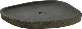 vidaXL Chiuvetă de spălat Gri 65 x 50 x 6 cm Piatra de râu