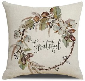 Husa de perna decorativa GRATEFUL 45x45 cm, bej