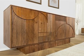 Comoda cu model optic 3D, Lemn, Maro fumuriu, ART DECO 170cm A-45478 VC