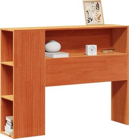 vidaXL Tăblie de pat cu depozitare maro ceruit, 100 cm, lemn masiv pin