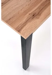 Masa extensibila pentru dining cu blat in decor stejar wotan GOGI 100(135)x60 cm