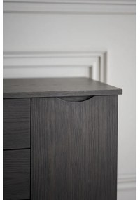 Comodă maro joasă cu aspect de lemn de stejar 150x85 cm Filippa – Rowico