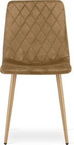 Scaun de catifea maro TURIN