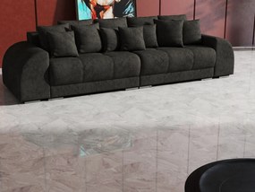 Canapea extensibilă dumonde cu 2 lăzi de depozitare si sezut confortabil din spuma high-density, Verona Enjoy Black 310x100 cm