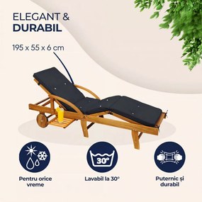 Saltea pentru șezlong TAMI SUN, 195x55x5cm, antracit Detex