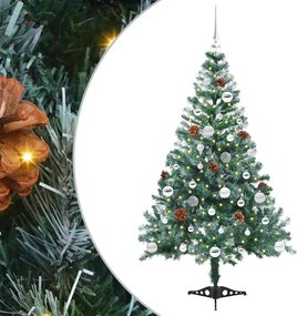 vidaXL Brad de Crăciun artificial cu 150 LED Verde 150 cm PVC și Oțel