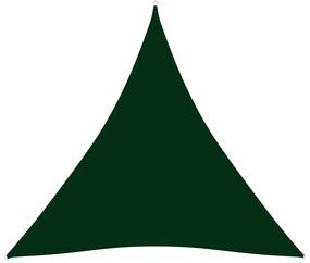 Parasolar, verde inchis, 4x4x4m, tesatura oxford, triunghiular