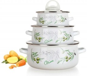 Banquet Set de 6 piese de vase smălțuite Olives