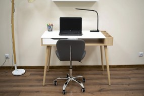 Scaun de birou din piele ecologica Culoare gri, AVOLA