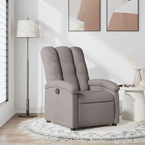 vidaXL Fotoliu rabatabil, gri taupe, material textil