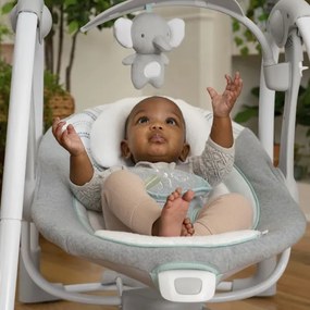 Ingenuity SWELL 2v1 - Dětská vibrační houpačka s melodií, 4xD + 1xC