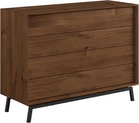 Comodă stejar masiv Madison, 121 × 45 × 90 cm