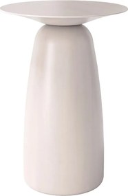 Noptieră lemn masiv Visby 44 cm Ø32 5 cm - Alb