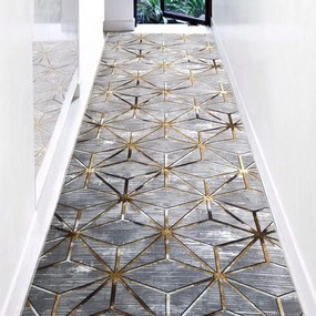 Covor de Hol Diamond, Gri, Antiderapant, 300x80 cm