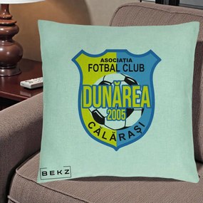 Perna Personalizata AFC Dunarea Calarasi 2005 Fotbal, 40x40 cm, Verde Menta, Husa Detasabila, Perna Inclusa, BEKZ®